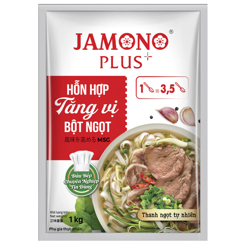 Tăng vị bột ngọt JAMONO Plus 1 kg